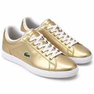 Lacoste Carnaby Evo Metallic Gold Leather Sneakers Women EU 39